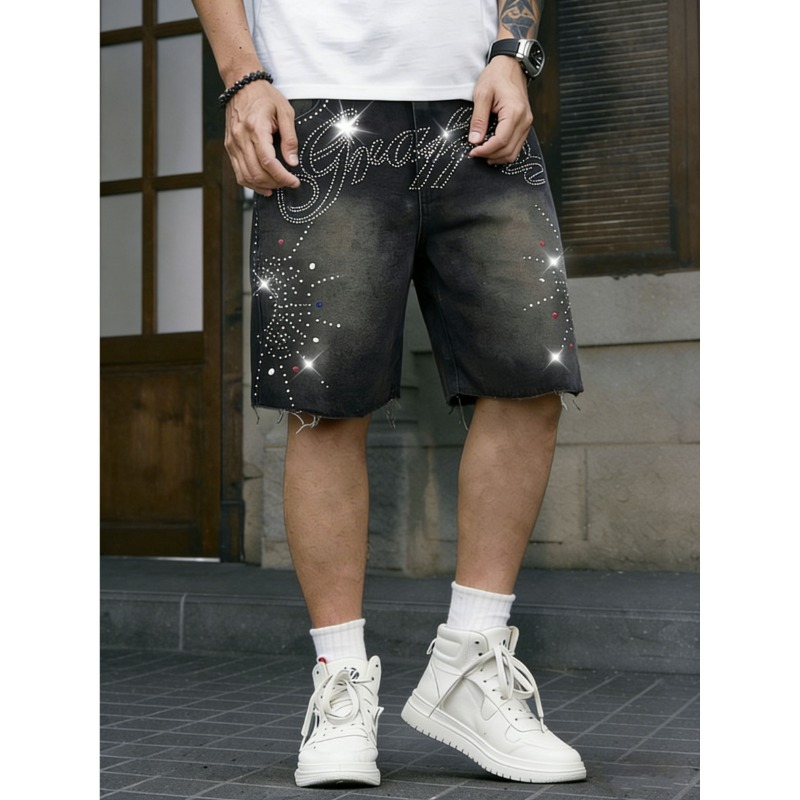 Shorts Denim Frayed - Pantalones cortos de mezclilla para hombre