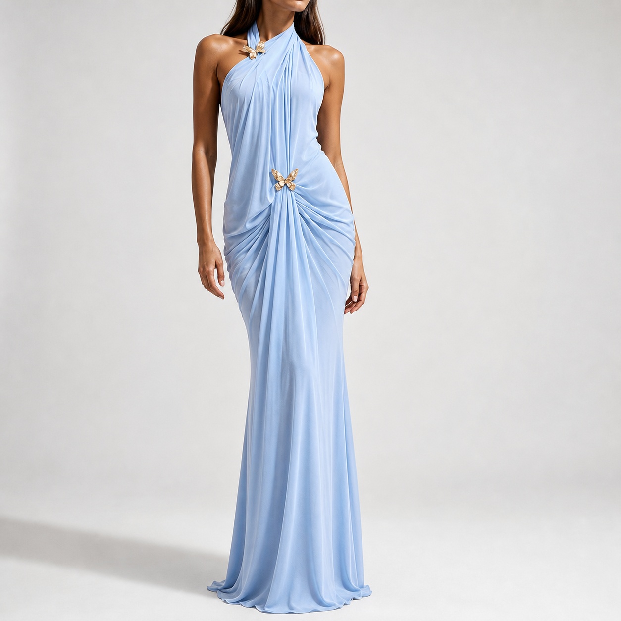 Maxi Dress Halter - Vestido Largo Elegante para Mujer, con