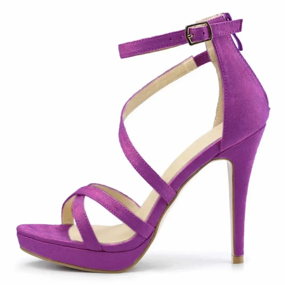 Sandal Strappy Heeled - Sandalias de mujer, zapatos de tacón