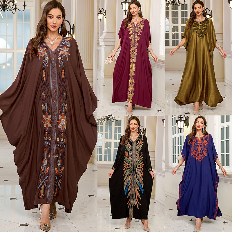 Cover Up Kaftan - Caftanes Largos Bordados para Mujer, Tallas