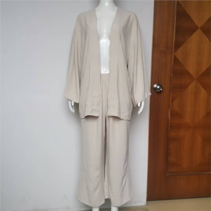 Traje de pantalón de lino con  - Linen Pant Wide reseña y precio
