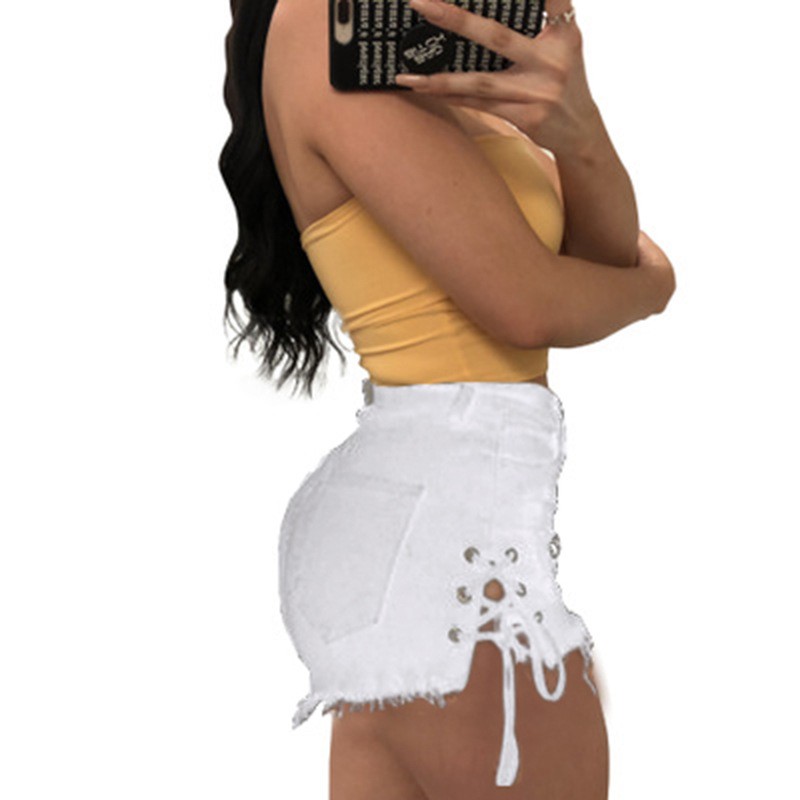 Shorts Y2K para Mujer, Cintura - Shorts Denim Frayed reseña y precio