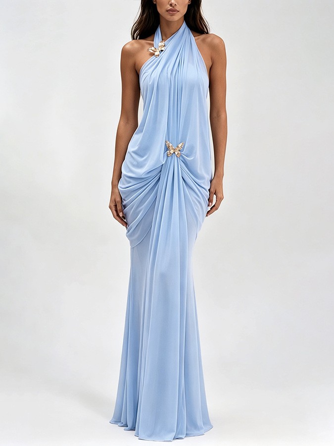 Vestido Largo Elegante para Mu - Maxi Dress Halter reseña y precio