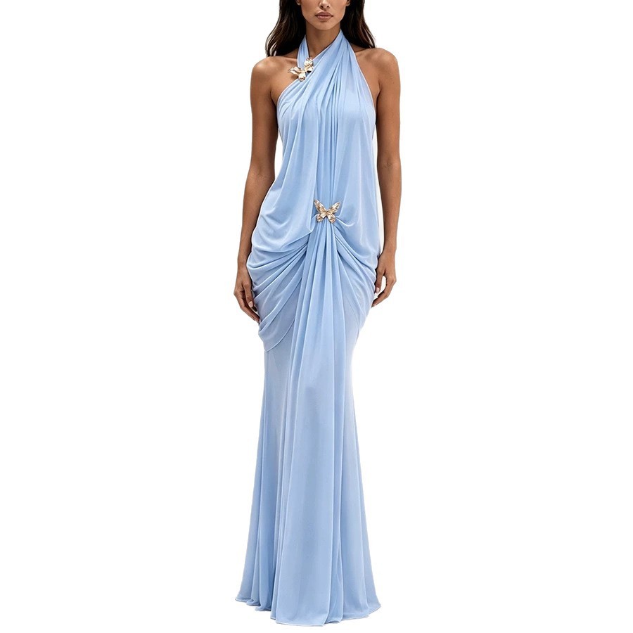 Vestido Largo Elegante para Mu - Maxi Dress Halter reseña y precio