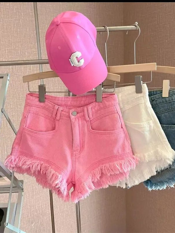 Shorts de Mezclilla con Doblad - Shorts Denim Frayed reseña y precio